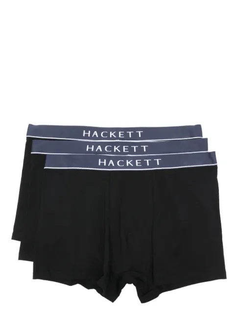 Hackett London logo-waistband cotton briefs (pack of three) Black HMU10600