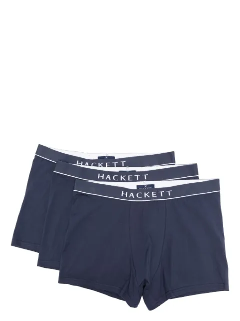 Hackett London logo-waistband cotton briefs (pack of three) Blue HMU10600