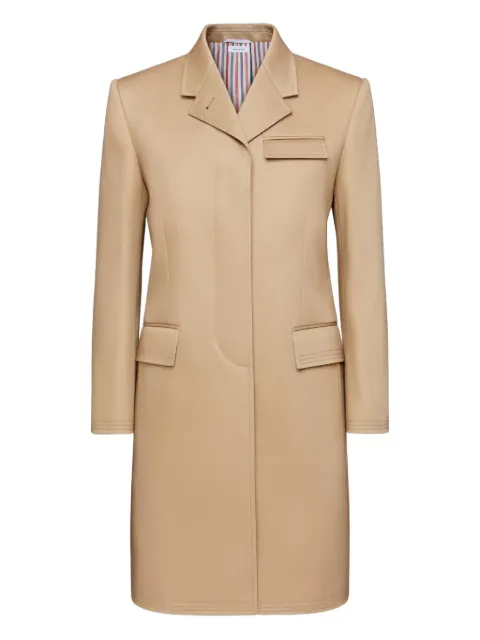 Thom Browne high-armhole chesterfield coat Brown FOC300V00249