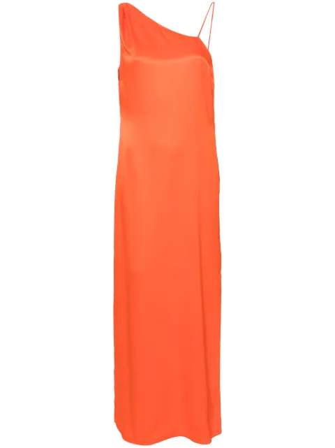 Calvin Klein asymmetric satin maxi dress Orange K20K206342