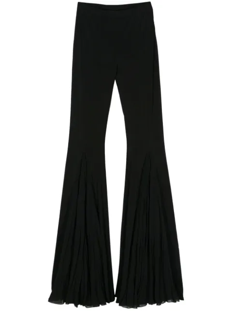 Nensi Dojaka jersey flared trousers Black NDSS24TRS043