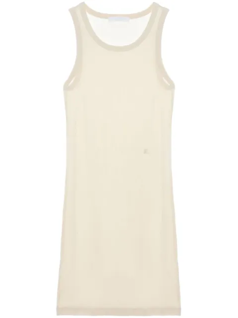 Helmut Lang fine-ribbed tank minidress Neutrals O01HW609