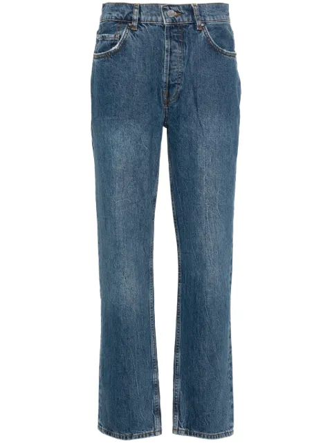 ANINE BING logo-patch boyfriend jeans Blue A0610010WHD20