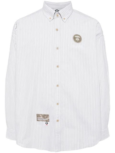 AAPE BY *A BATHING APE® striped cotton shirt Neutrals AST8458XXL