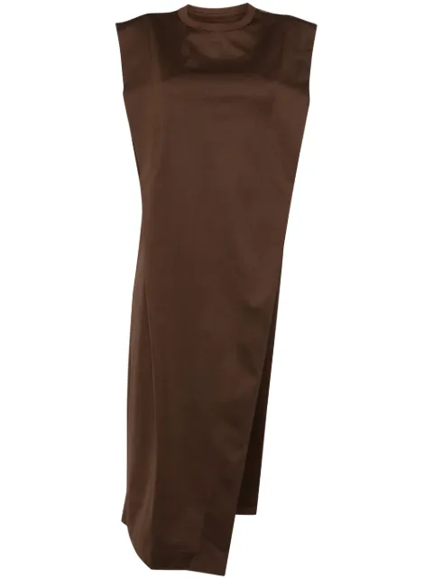 JNBY sleeveless asymmetric cotton top Brown 5O6G11390