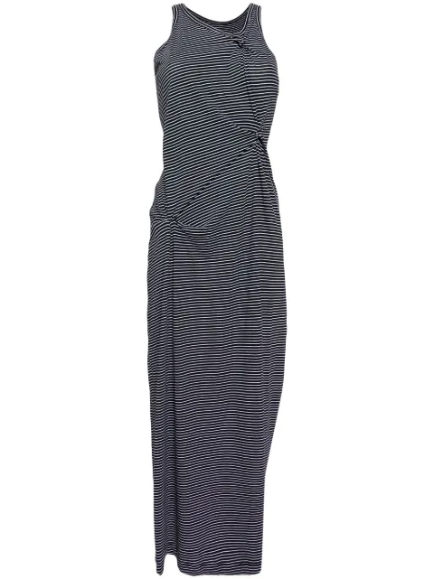 JNBY gathered striped maxi dress White 5O6G13880