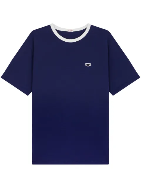 FURSAC logo-patch organic cotton T-shirt Blue FHPTS00076
