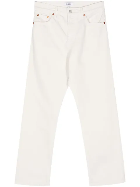 RE/DONE Easy straight-leg cropped jeans Neutrals 18403WEYSTRC