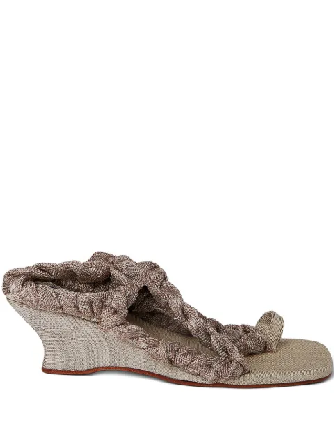 Isa Boulder rope-detailing sandals Neutrals SS22K67B
