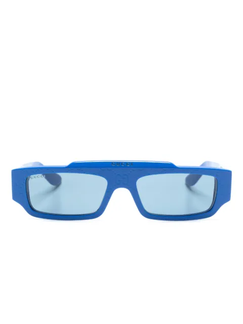 Gucci Eyewear GG-Supreme rectangle-frame sunglasses Blue 778318J0740