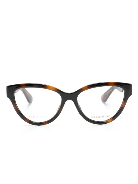 Gucci Eyewear cat-eye frame glasses Brown GG1581O