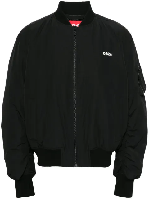 032c logo-print bomber jacket Black SS24W4010