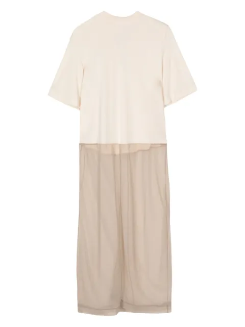 Toga panelled short-sleeve dress Neutrals TA241JH068