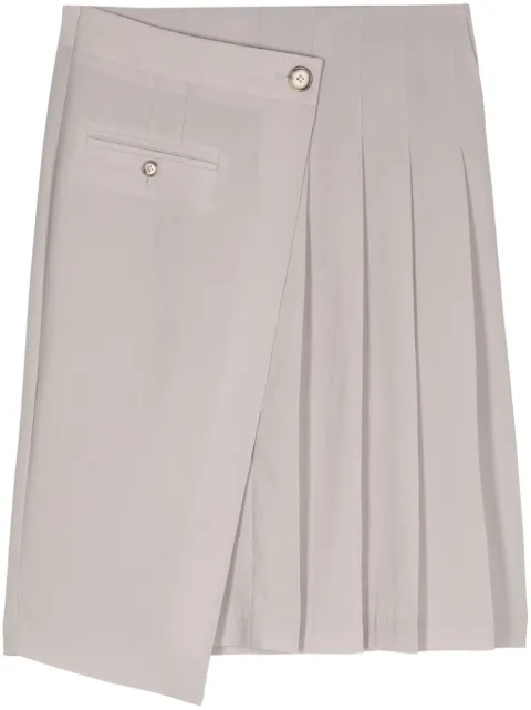 J Koo asymmetric wraped skirt Neutrals J24SSSK902BE