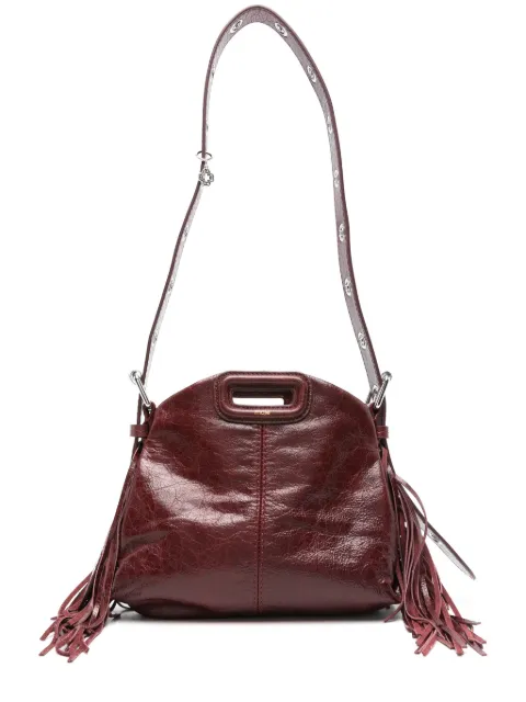 Maje mini Miss M leather shoulder bag Red MFASA01128
