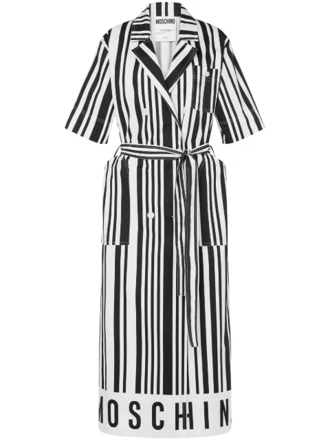 Moschino barcode-print cotton dress White J04485555
