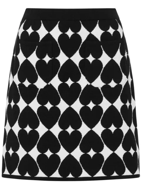 Moschino intarsia-knit cotton skirt Black J01835506