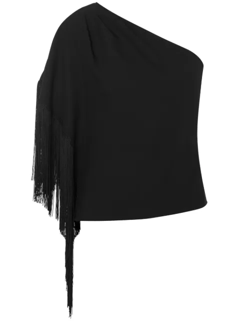 Moschino one-shoulder fringed blouse Black 8035533