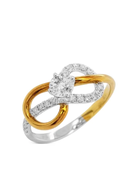 HYT Jewelry 18kt white gold diamond ring Silver R11HR