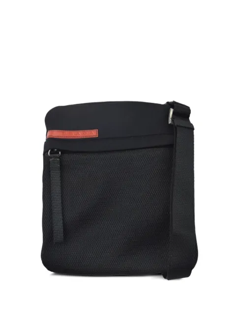 Prada Pre-Owned 1990-2000s logo-appliqué crossbody bag Black 105