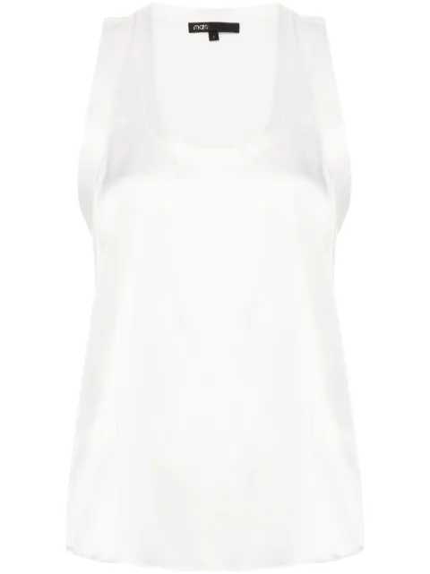 Maje silk tank top White MFPTO01035