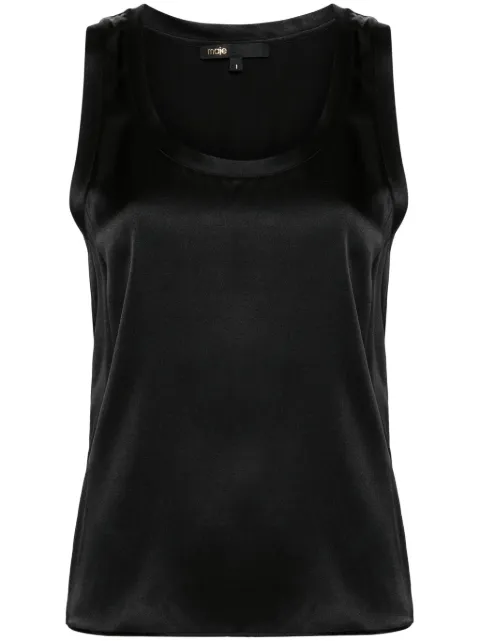 Maje silk tank top Black MFPTO01035