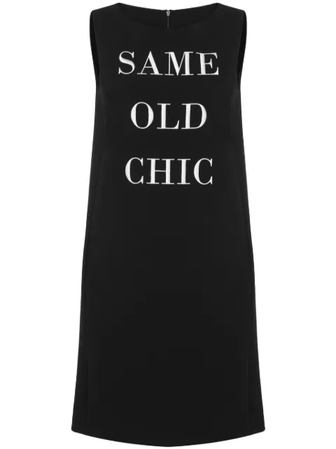 Moschino embroidered round-neck dress Black J04015524