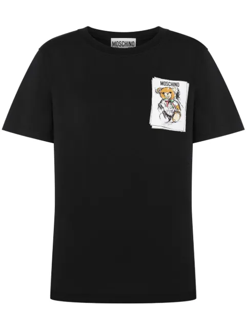 Moschino Teddy Bear-print cotton T-shirt Black V07055541