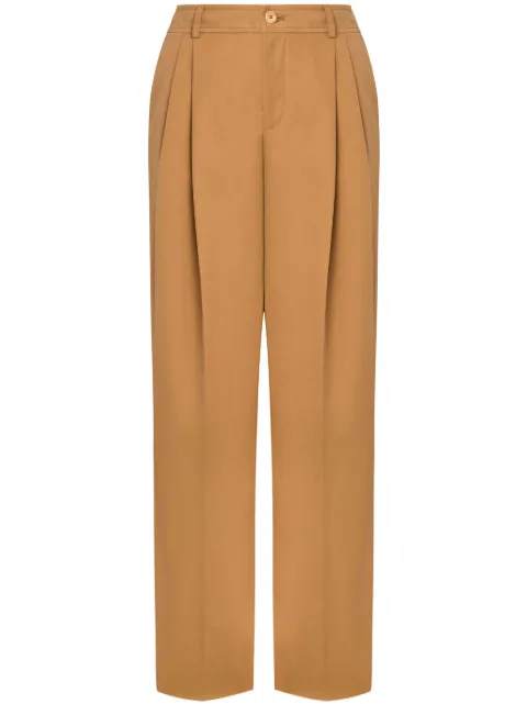 Moschino pleat-detail tailored trousers Brown A03115521