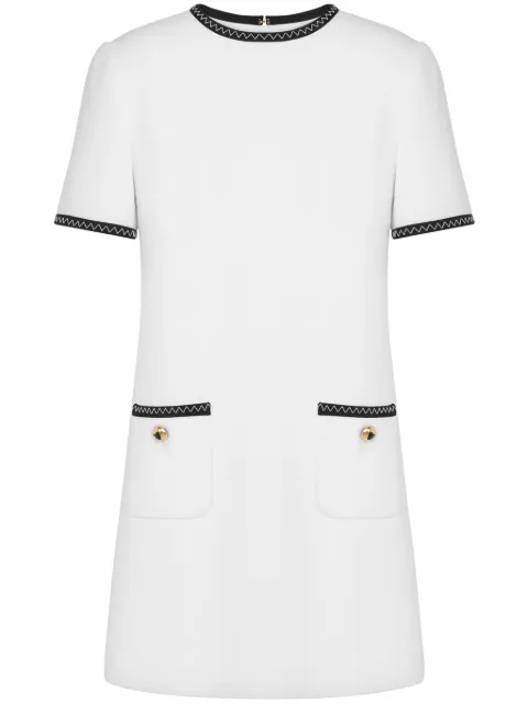 Moschino contrasting-trim mini dress White J04225517