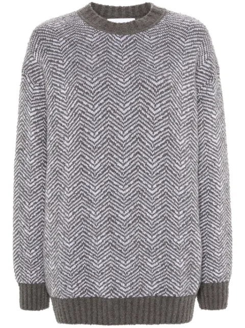 Moschino chevron-pattern jumper Grey A09155505