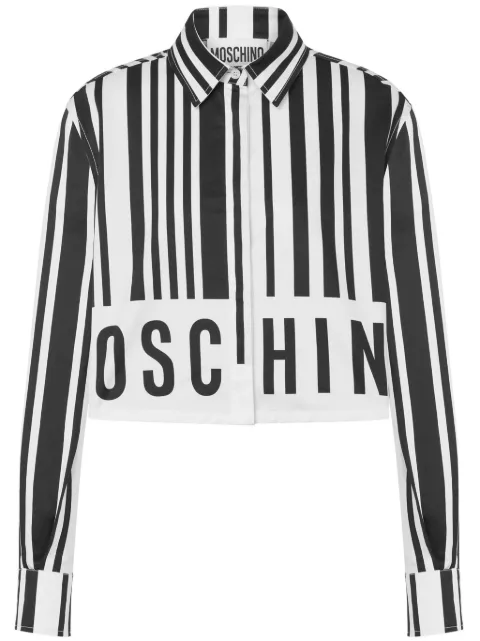 Moschino barcode-print cotton shirt White J02115555