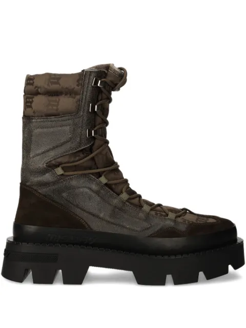 MISBHV logo-print lace-up boots Brown 231BM109