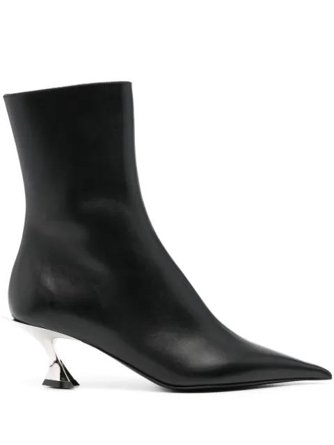Mugler 60mm leather ankle boots Black MUSS24SC022