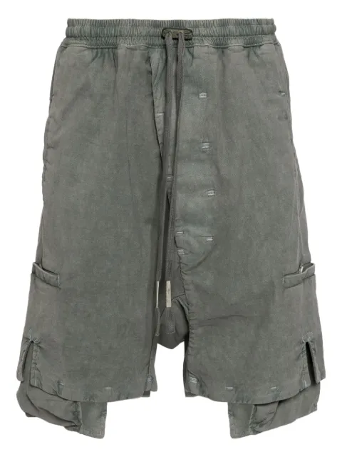 Boris Bidjan Saberi drop-crotch drawstring shorts Green P72FIF10009