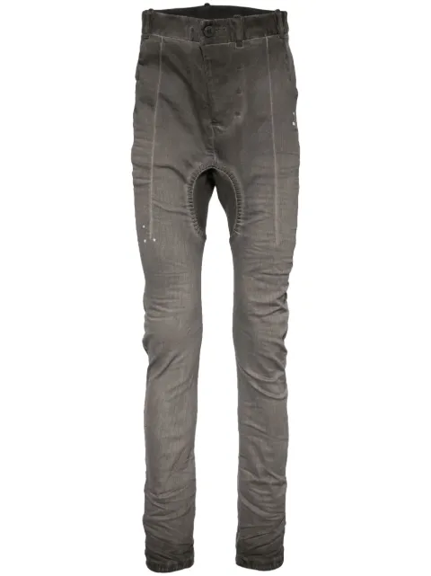 Boris Bidjan Saberi drop-crotch skinny jeans Grey P14SFFTS10001