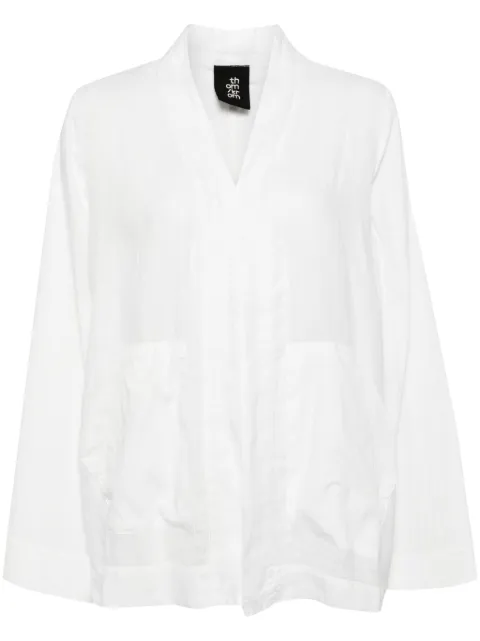 Thom Krom open-front lightweight jacket White WSJ469OFF