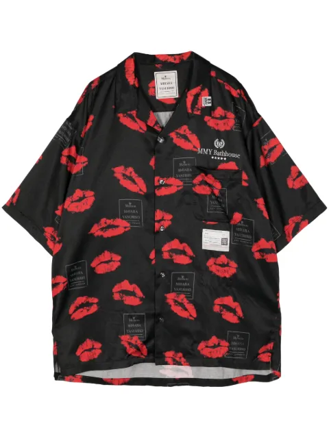 Maison MIHARA YASUHIRO graphic-print shirt Black A12SH080