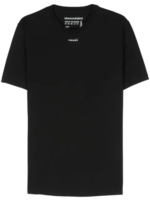 Maharishi logo-print cotton T-shirt Black S241307BLA