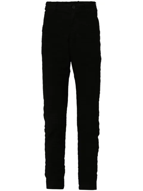 Poème Bohémien crinkled slim-cut trousers Black PT37T120