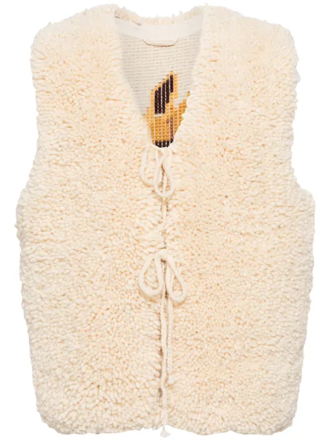 BODE Pony Tapestry wool vest Neutrals MRF23KT020