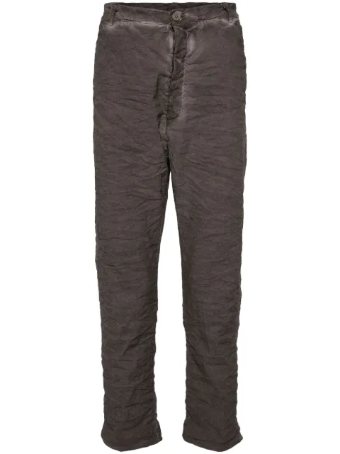 Poème Bohémien crease-effect straight trousers Grey PT42T120WN