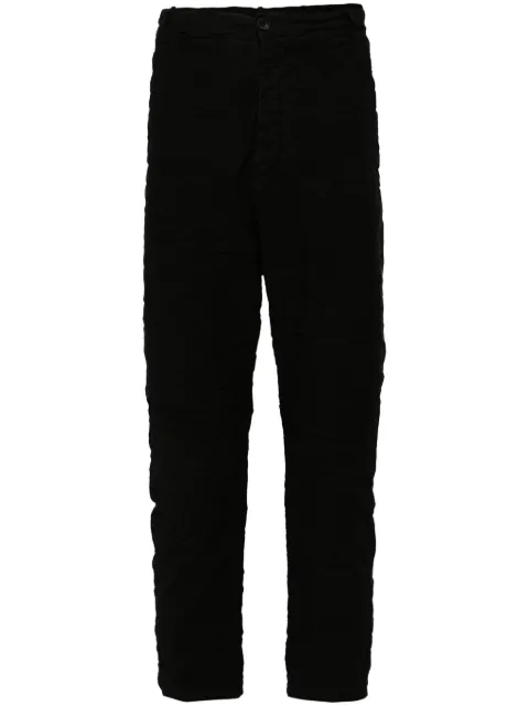 Poème Bohémien crinkled slim-cut trousers Black PT42T120GRY