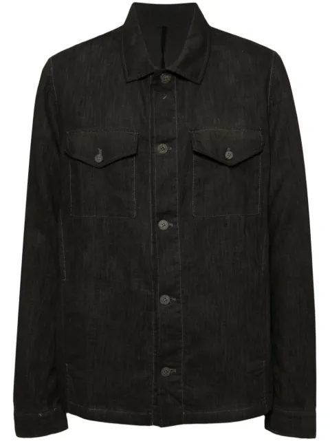 Poème Bohémien linen shirt jacket Grey GB12T102