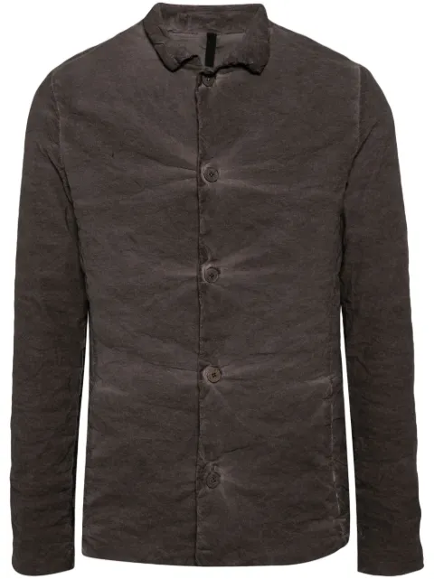 Poème Bohémien single-breasted crinkled shirt jacket Brown GB28T120