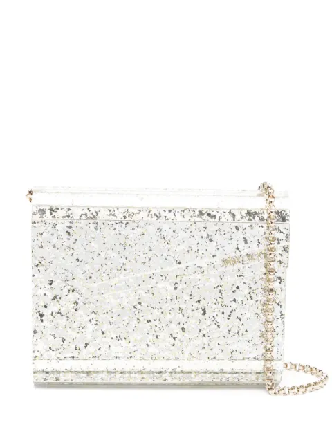 Jimmy Choo Candy glitter-detailing clutch Silver J000118287