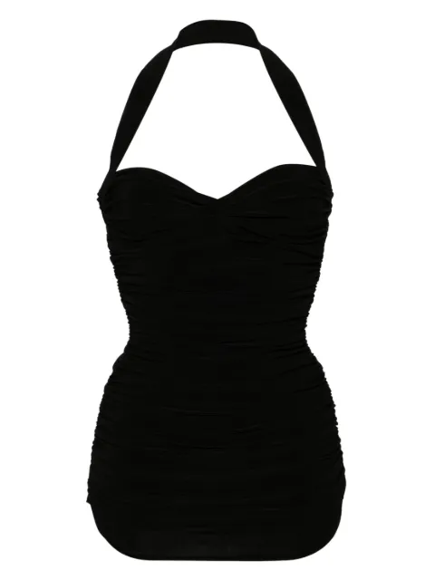 Norma Kamali Bill ruched swimsuit Black KK320XPL192001