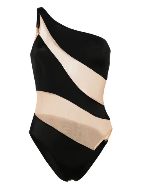 Norma Kamali Snake one-shoulder swimsuit Black SW426XNL310001