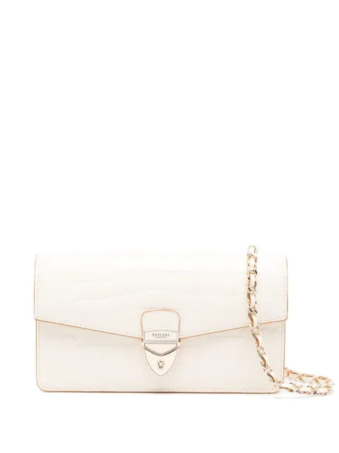 Aspinal Of London Mayfair 2 leather cltuch bag White 042279828410000
