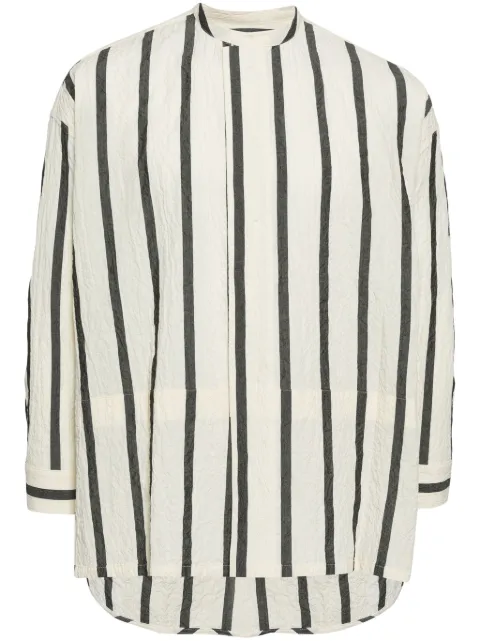 Toogood striped cotton shirt Neutrals THEPEDLARSHIRTFLNTRAW